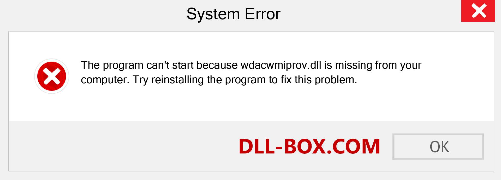  wdacwmiprov.dll file is missing?. Download for Windows 7, 8, 10 - Fix  wdacwmiprov dll Missing Error on Windows, photos, images